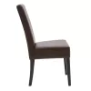 Chair Ditta with brown pu - wooden legs wenge