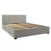 Double bed Norse with storage in grey fabric 160x200cm