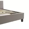 Double bed Mago in ivory fabric 150x200cm