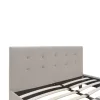 Double bed Mago in ivory fabric 150x200cm