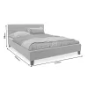 Double bed Mago in ivory fabric 150x200cm