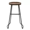 Bar stool Jail metal black-walnut