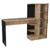 Kary desk with shelf color black-oak 152,5x40x120cm