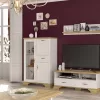 Showcase Jaden golden oak-white antique 93.5x39x133cm