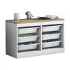 Chest of drawers Beretta white-walnut 89x34x52cm