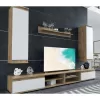 TV unit Sandro walnut-white 175x37x160cm