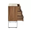 Chest of drawers Imena solid wood 4cm natural-black 80x38x86.5cm