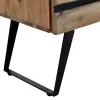 Chest of drawers Imena solid wood 4cm natural-black 80x38x86.5cm