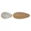 Coffee table Monty oak-beige marble 116x46x46cm