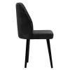 Adeline chair velvet anthracite antique-black leg