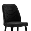 Adeline chair velvet anthracite antique-black leg