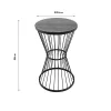 Side table Yava grey antique-golden D35x58cm