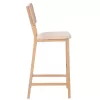 Bar stool Cecilia metal natural-fabric beige