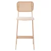 Bar stool Cecilia metal natural-fabric beige