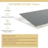 Τραπέζι Bethan sintered stone λευκό μαρμάρου-μαύρο 180x90x75εκ