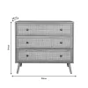 Chest of 3 drawers Oslo  black-natural 90x39x79cm