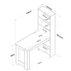 Work desk-shelf unit Pawl walnut 120x53.8x153.5cm