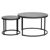 Coffee tables Severin set 2pcs black marble-black