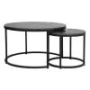 Coffee tables Severin set 2pcs black marble-black