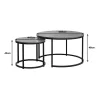 Coffee tables Severin set 2pcs black marble-black