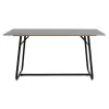 Dinning table Revello sintered stone black marble- metal black leg design 150x90x75cm