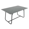 Dinning table Revello sintered stone black marble- metal black leg design 150x90x75cm