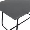 Dinning table Revello sintered stone black marble- metal black leg design 150x90x75cm