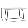 Dinning table Revello sintered stone black marble- metal black leg design 150x90x75cm