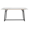 Dinning table Revello sintered stone white marble- metal black leg design 150x90x75cm