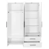 Wardrobe with 4 doors and drawers Dynamic white colour 137x52x187cm