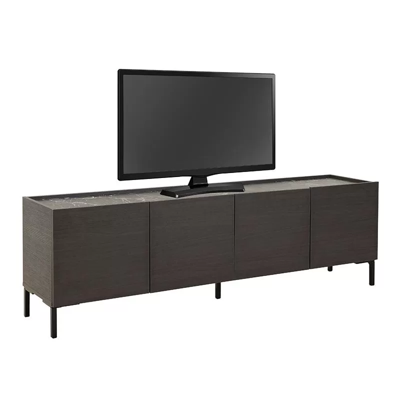 Έπιπλο τηλεόρασης Calliope wenge-μαύρο μαρμάρου 180x44x57εκ