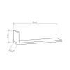 Wall shelves L-Model mocha 50x20x14