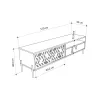 Έπιπλο τηλεόρασης Melati λευκό 170x45x48.5εκ