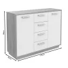 Buffet Savita natural-white color 113x36x84cm