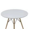 Dining table table Julita MDF top white D80cm