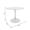 Dining table Balou MDF black D100x75cm