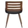 Chair Brody black pu- walnut leg