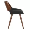 Chair Brody black pu- walnut leg