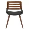 Chair Brody black pu- walnut leg