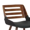 Chair Brody black pu- walnut leg