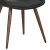 Chair Brody black pu- walnut leg