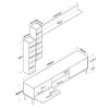 Tv unit Celty natural-white 180x35x48.5m