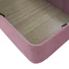 Double Bed Luzia fabric color pink 160x200cm