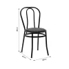 Vienna chair I pu black-metal white