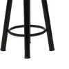 Bar stool Onyx oak wood-metal black gloss D33x77cm