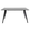 Dining table Lifo MDF dark grey cement-black 140x80x75εκ