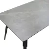 Dining table Lifo MDF dark grey cement-black 140x80x75εκ