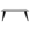 Coffee table Lifo MDF dark grey cement-black 120x60x45εκ