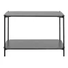 Side table Mara MDF dark grey marble-black 80x40x55cm