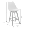 Gaston stool bar PP with PU color mocha professional construction